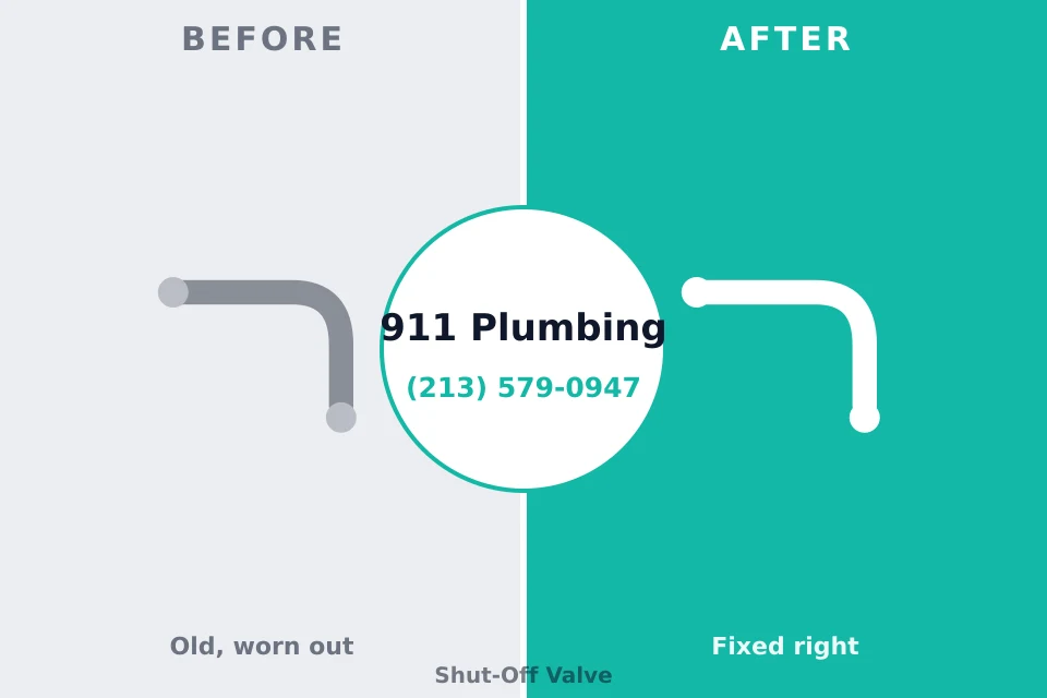 Before and after: plumbing repair Brookside Village, TX